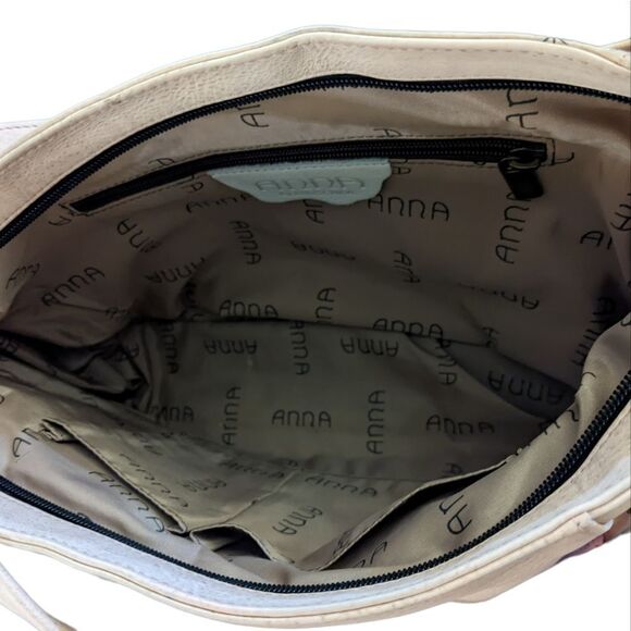 Anna by Anucshka Birds In Blush Hand-Painted Hobo Bag‎ - Picture 6 of 13